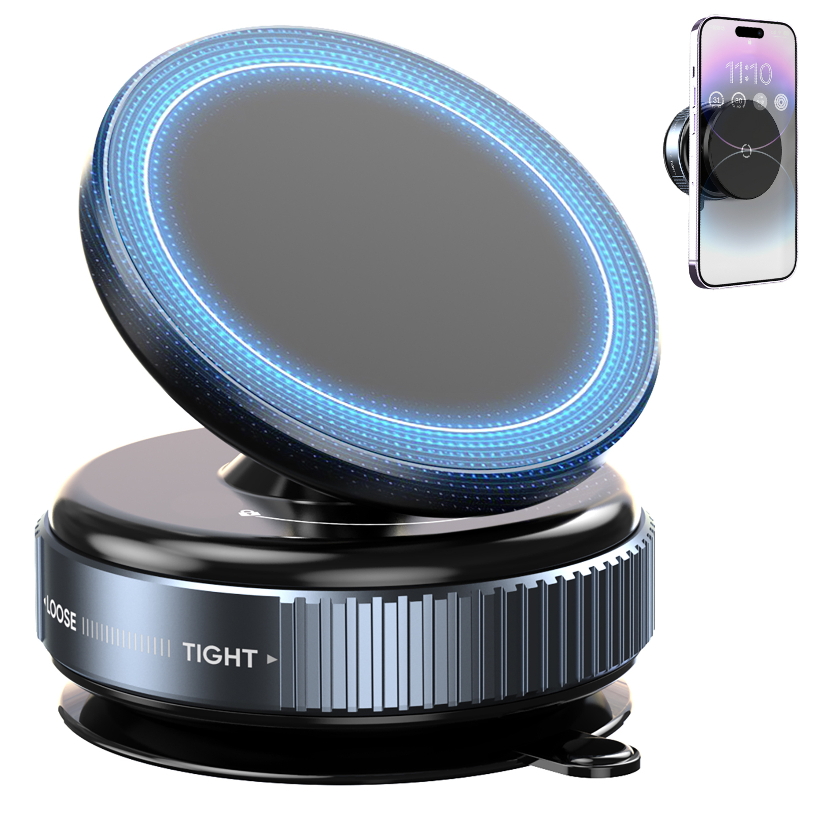 Amazon.com: IOHUI 360°Rotatable Vacuum Magnetic Phone Holder，No